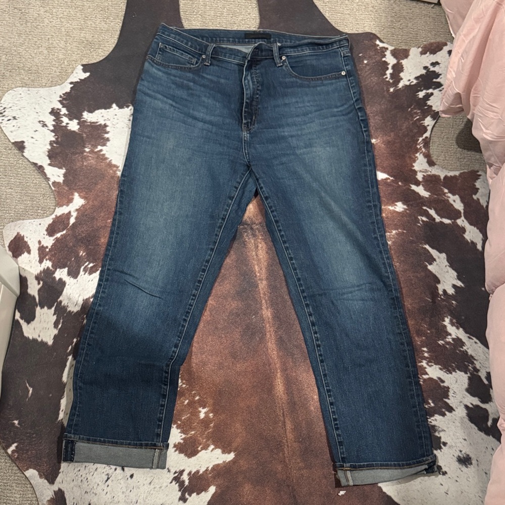 Uniqlo straight leg Dark Blue Women's Ankle Jeans